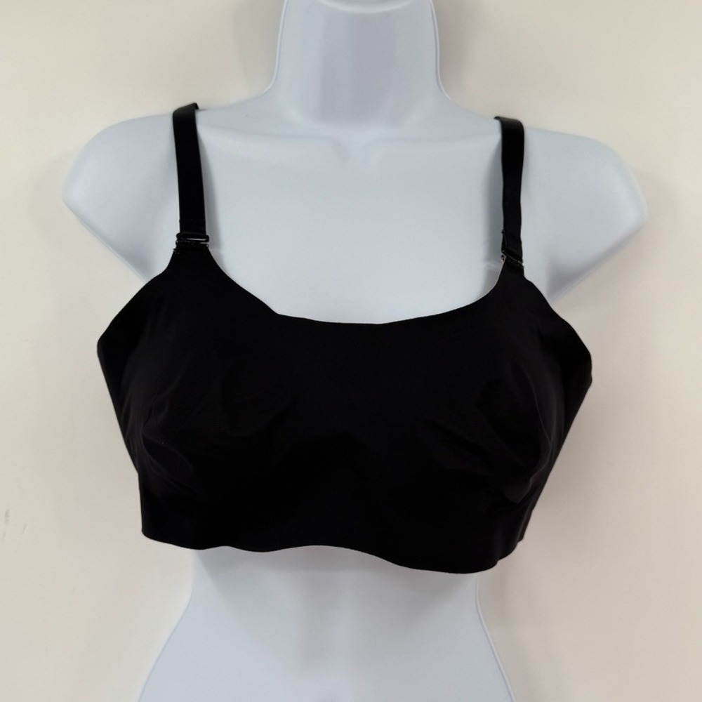 Knix Womens Wireless Seamless Bralette Size 3 Black Molded Full Coverage Stretch